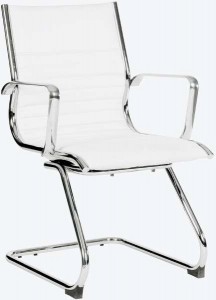 Washington Cantilever With Arms. Chrome Frame. White Or Black Vinyl